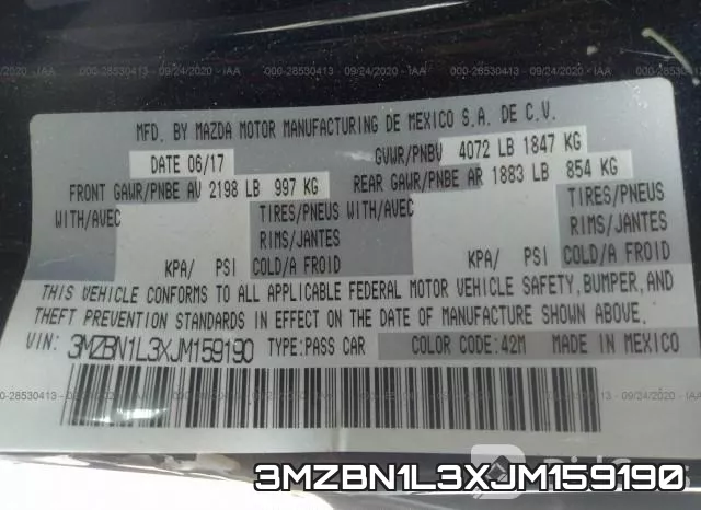 3MZBN1L3XJM159190 фото 10