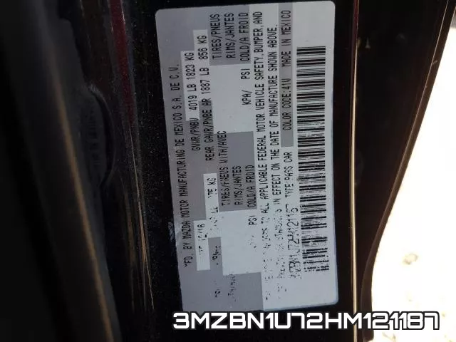 3MZBN1U72HM121187 фото 2