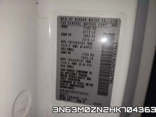 3N63M0ZN2HK704363 фото 2