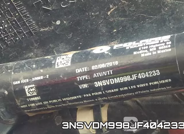 3NSVDM998JF404233 фото 2