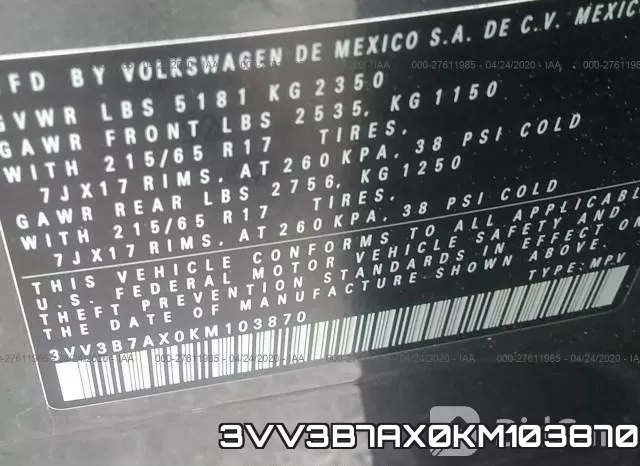 3VV3B7AX0KM103870 фото 10