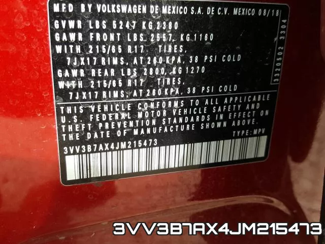 3VV3B7AX4JM215473 фото 2