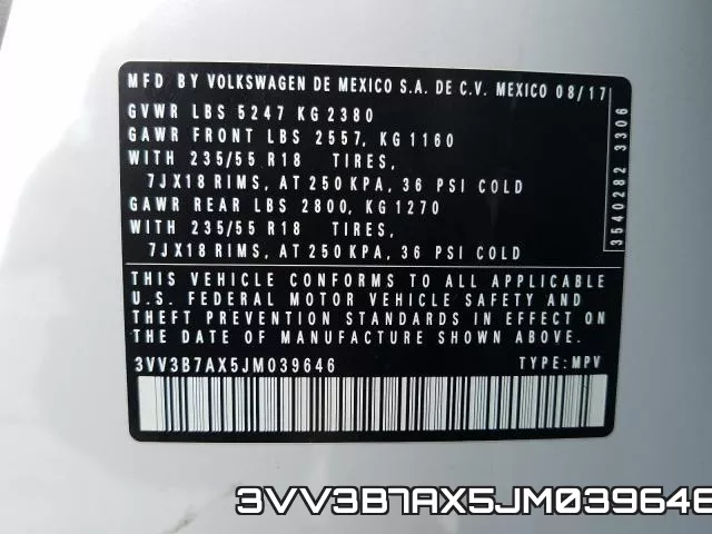 3VV3B7AX5JM039646 фото 2