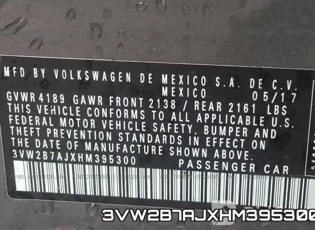3VW2B7AJXHM395300 фото 10