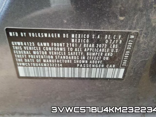 3VWC57BU4KM232234 фото 2