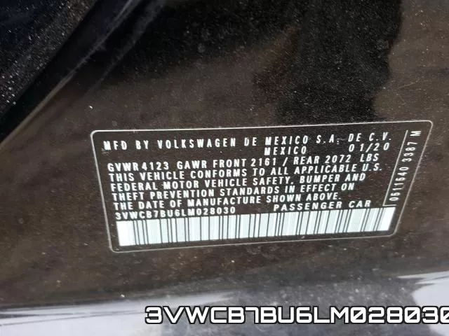 3VWCB7BU6LM028030 фото 2