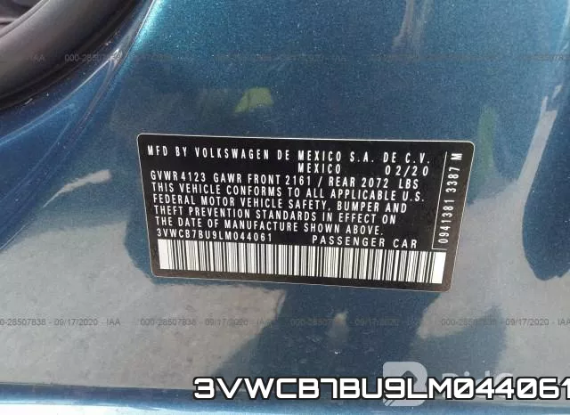 3VWCB7BU9LM044061 фото 10