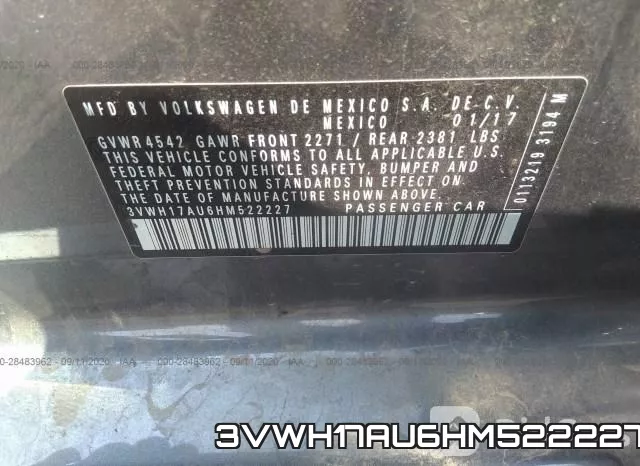 3VWH17AU6HM522227 фото 10