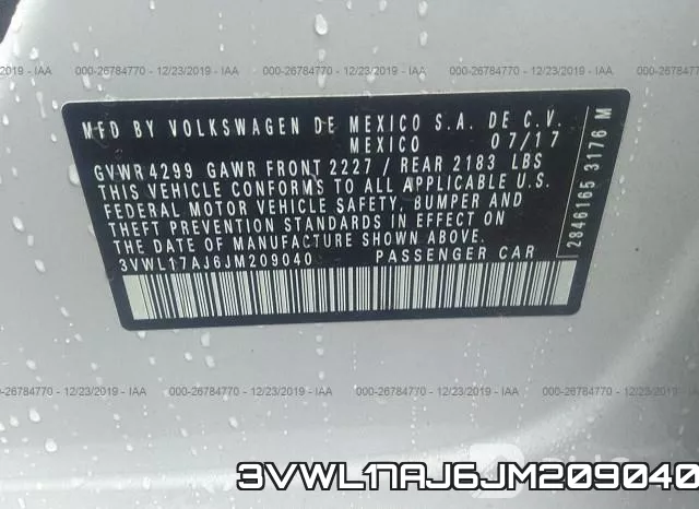 3VWL17AJ6JM209040 фото 10