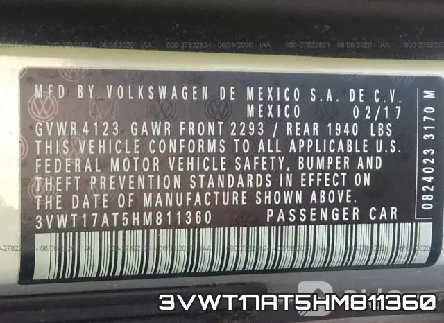 3VWT17AT5HM811360 фото 10