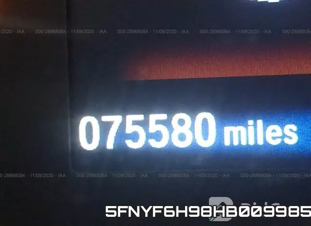 5FNYF6H98HB009985 фото 8