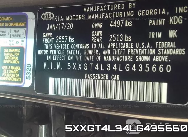5XXGT4L34LG435660 фото 10