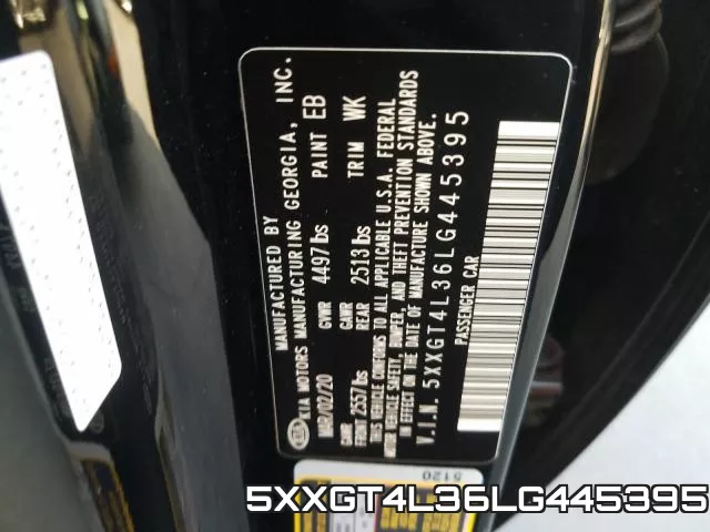 5XXGT4L36LG445395 фото 2