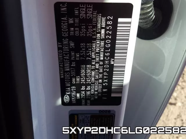 5XYP2DHC6LG022582 фото 2