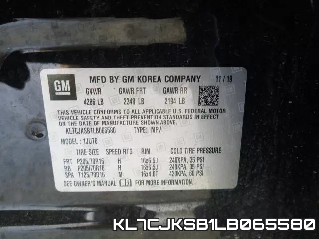 KL7CJKSB1LB065580 фото 2