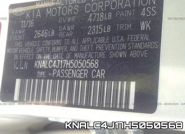 KNALC4J17H5050568 фото 10