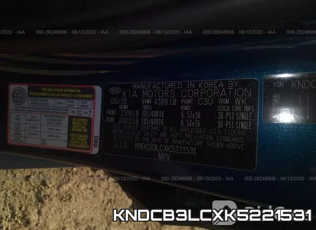 KNDCB3LCXK5221531 фото 10