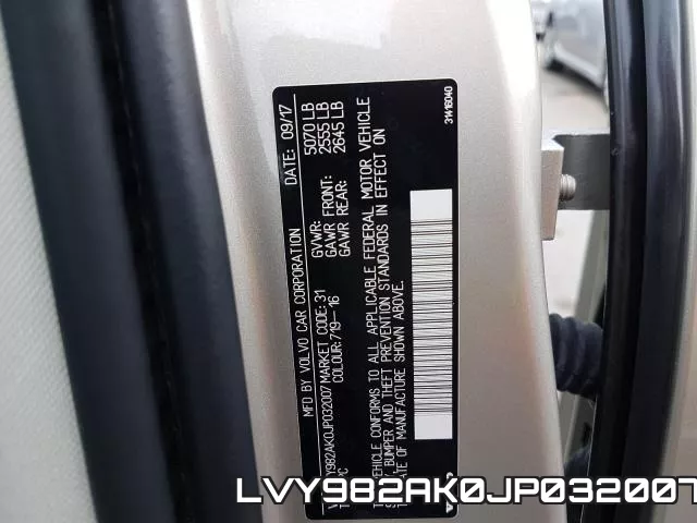 LVY982AK0JP032007 фото 2