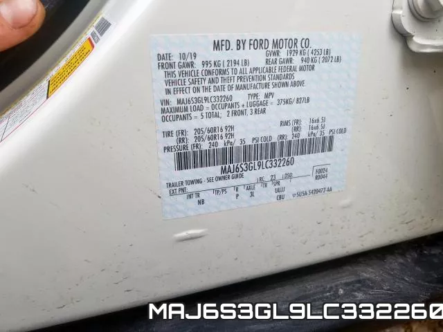 MAJ6S3GL9LC332260 фото 2