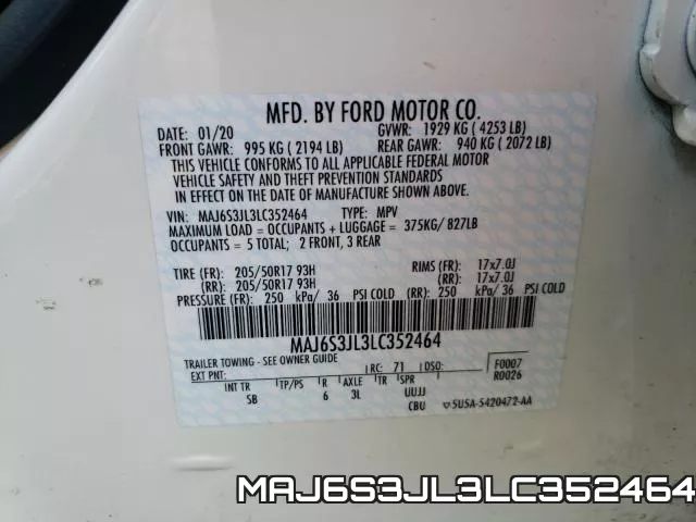 MAJ6S3JL3LC352464 фото 2