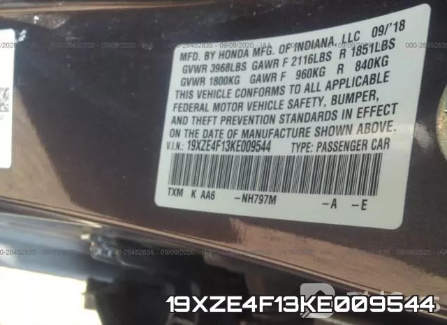 19XZE4F13KE009544 фото 10