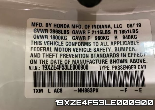 19XZE4F53LE000900 фото 2