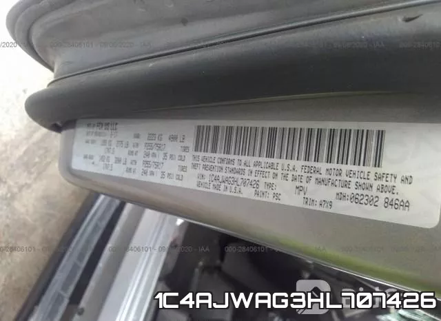 1C4AJWAG3HL707426 фото 10