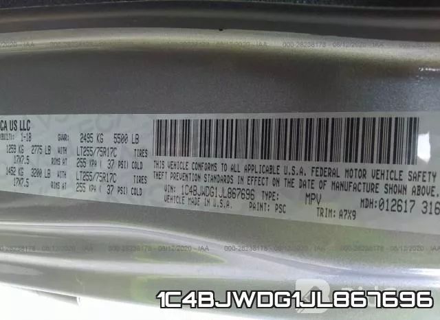 1C4BJWDG1JL867696 фото 10