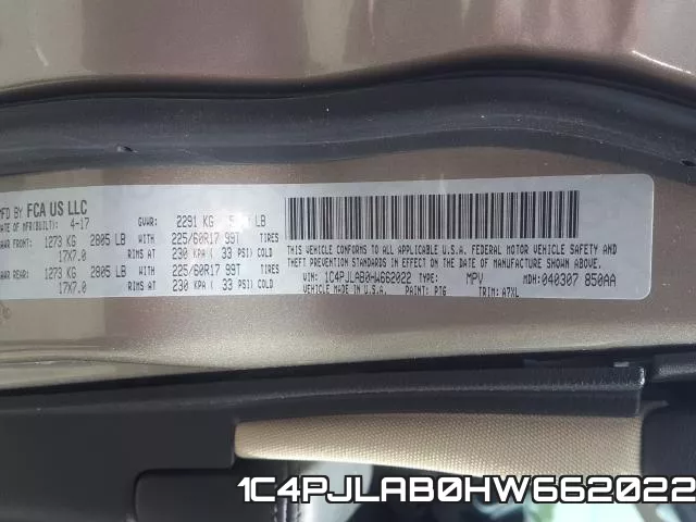 1C4PJLAB0HW662022 фото 2