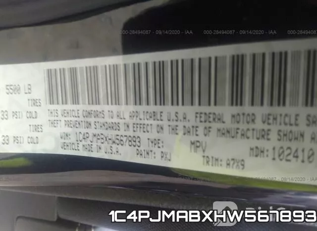1C4PJMABXHW567893 фото 10