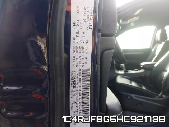 1C4RJFBG5HC921738 фото 2