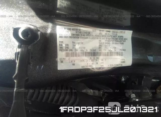 1FADP3F25JL207321 фото 10