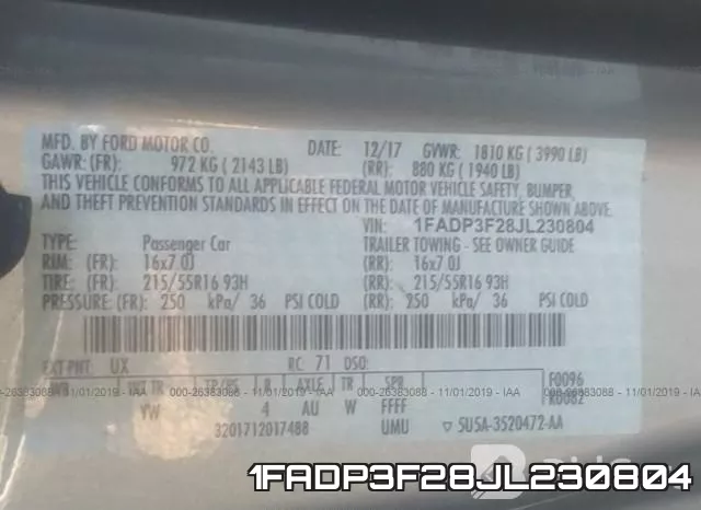 1FADP3F28JL230804 фото 10