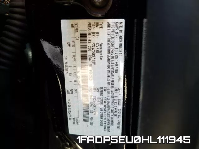 1FADP5EU0HL111945 фото 2