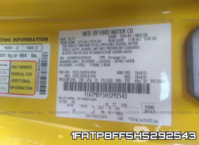 1FATP8FF5H5292543 фото 10
