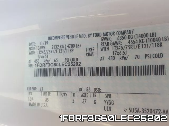1FDRF3G60LEC25202 фото 2