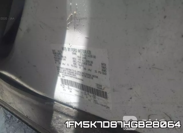1FM5K7D87HGB28064 фото 10