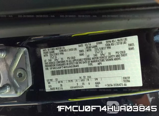 1FMCU0F74HUA03845 фото 10
