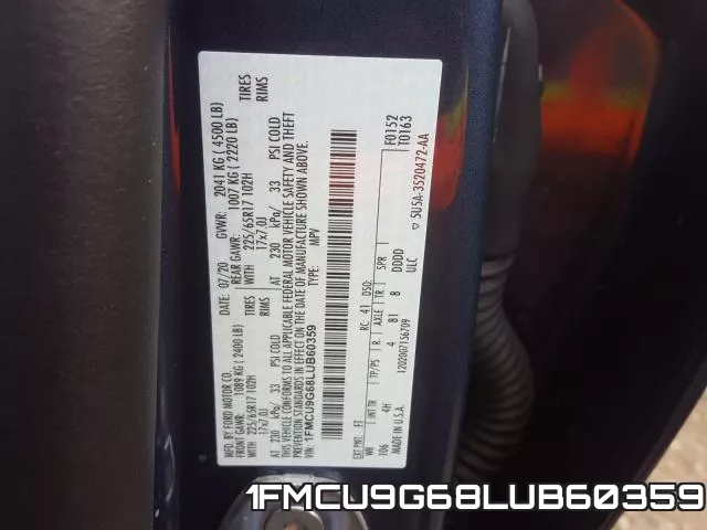 1FMCU9G68LUB60359 фото 2