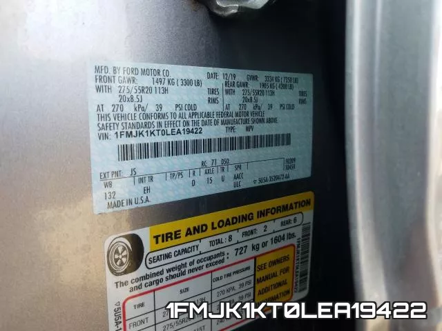 1FMJK1KT0LEA19422 фото 2