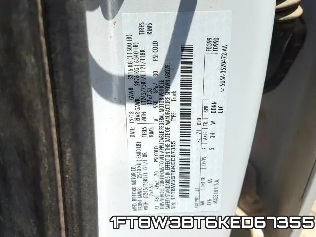 1FT8W3BT6KED67355 фото 2
