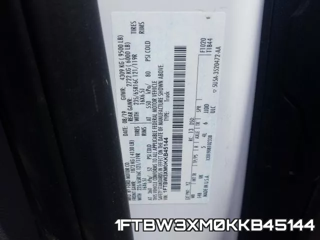 1FTBW3XM0KKB45144 фото 2