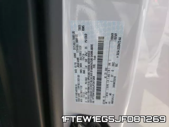 1FTEW1EG5JFD87269 фото 2