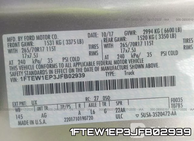1FTEW1EP3JFB02939 фото 10
