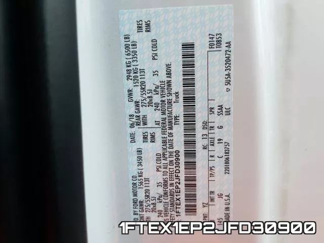 1FTEX1EP2JFD30900 фото 2
