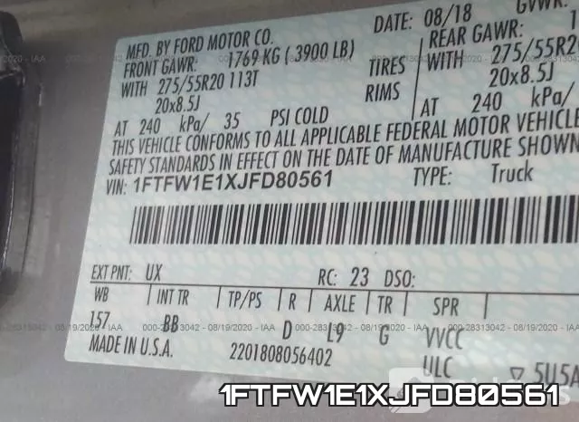 1FTFW1E1XJFD80561 фото 10