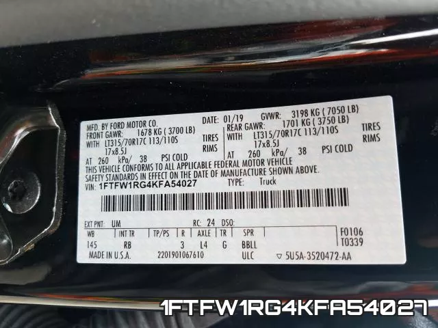 1FTFW1RG4KFA54027 фото 2