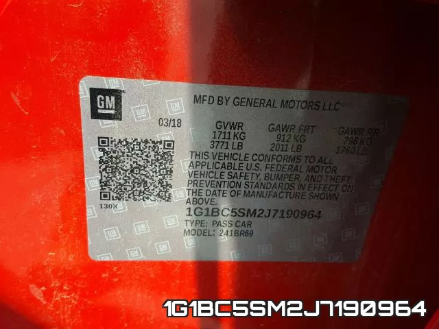 1G1BC5SM2J7190964 фото 2