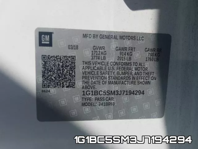 1G1BC5SM3J7194294 фото 2