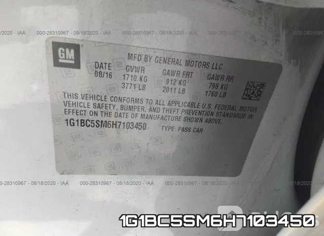 1G1BC5SM6H7103450 фото 9